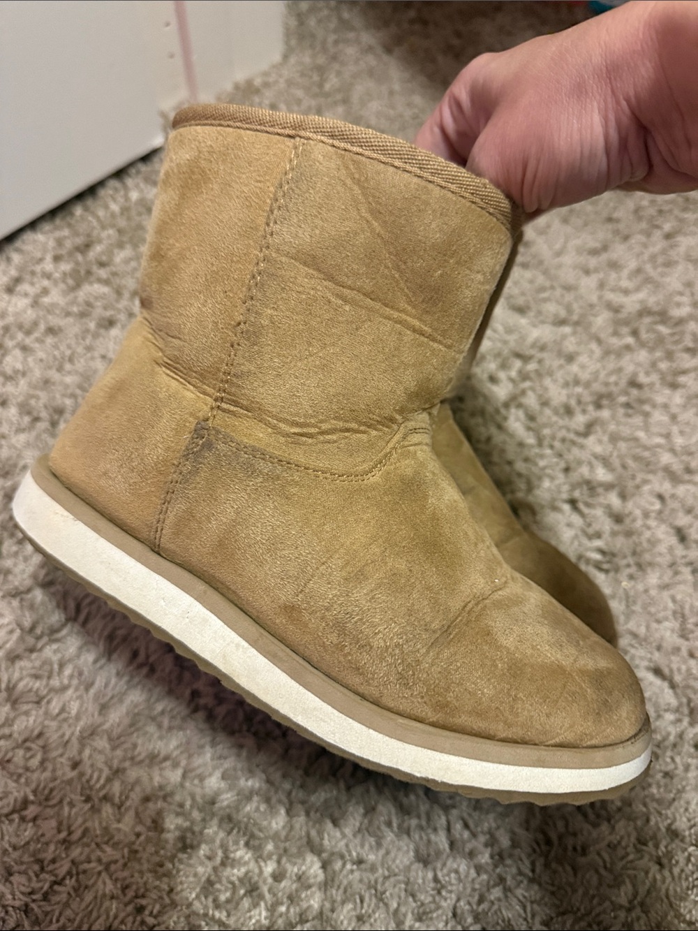 wonder nation Tan Kids Suede Boot